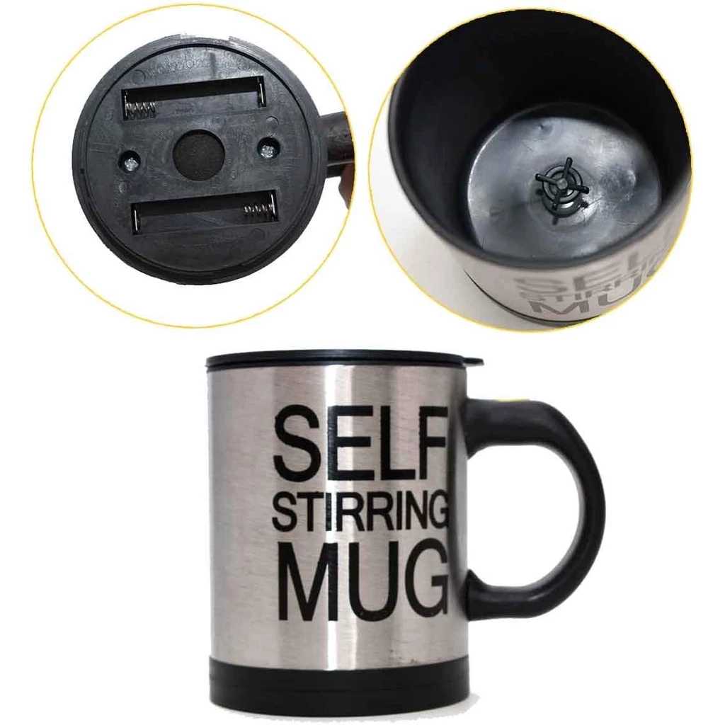 Caneca Elétrica Mixer Inox Automática Self Stirring Mug